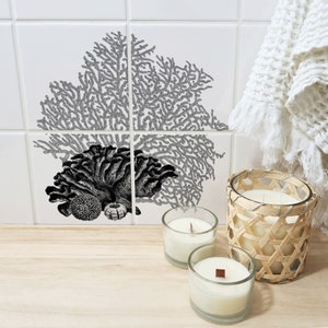 Tile decal - set of 4 -"CORALLO"