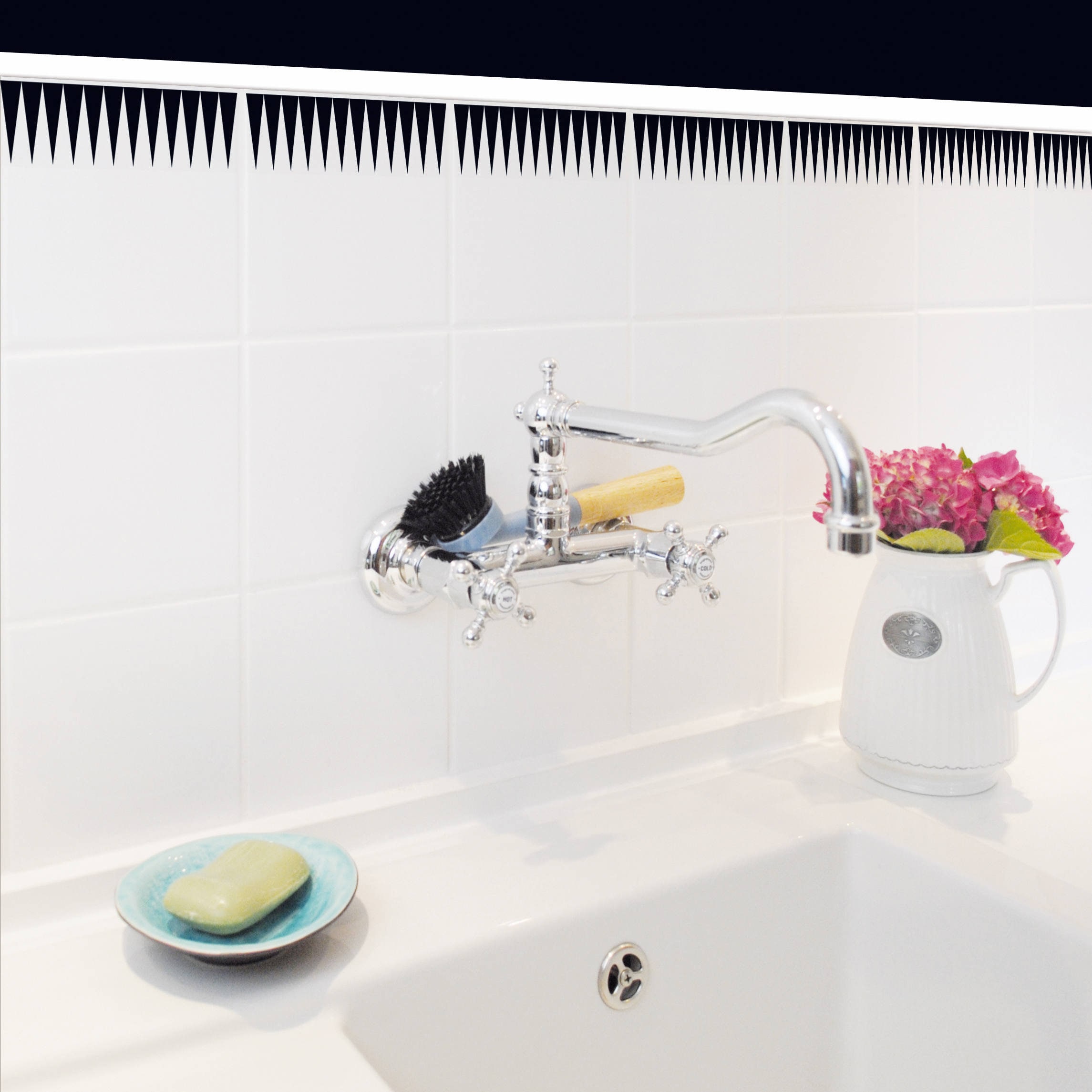 Borde de la pegatina de baldosas 12 piezas LA | Etsy