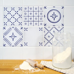 TILE DECALS - set of 6 - "BENTO 2"