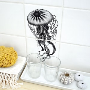 Tilesticker decal - 2pieces -"JELLYFISH"