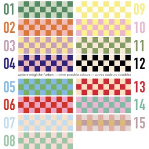 Peel and Stick Tile Border – Set of 12 – Checkerboard Mint Green Pink – Bathroom Kitchen – Dopamine Decor – Made in Germany image 10