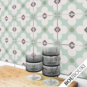 TILE STICKERS - set of 4 - &quot;ALLEGRA 01&quot;