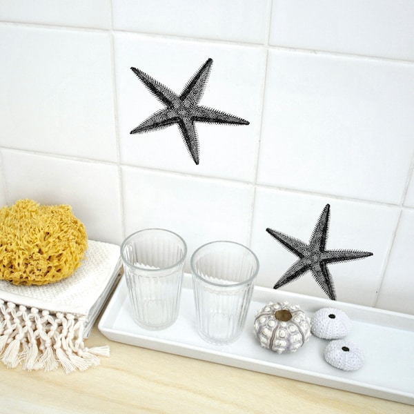 Tile decal - set of 2 -"STARFISH"