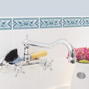 Cenefa adhesiva para azulejos - 12 piezas "Loos 01"