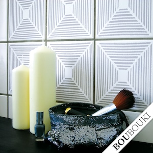 TILE STICKERS - set of 4- &quot;SPIRO&quot;