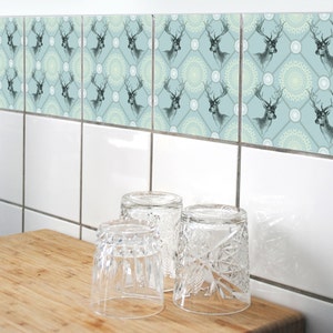 TILE DECALS - set of 4 - &quot;WIENERWALD 01&quot;