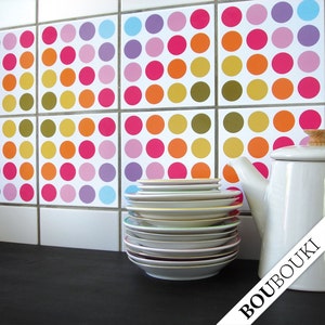 Autocollants de tuiles/tatouage de tuile 4 ensembles &quot;DOTTY&quot;