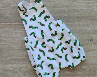 Hungry Caterpillar Romper, Caterpillar Outfit, Colourful Spots Romper, Summer Romper, Overall Romper, Hungry Caterpillar Boys Overalls ,