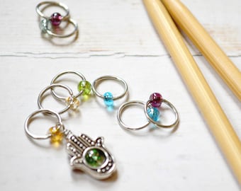 Symbol of Protection / Knitting Stitch Marker Set / Snag Free / Small Medium Large Sizes Available