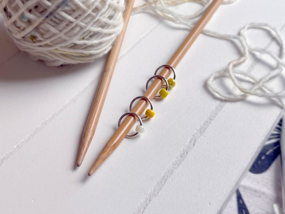 Snag Free Stitch Markers - Set of 4, Shades of Yellow