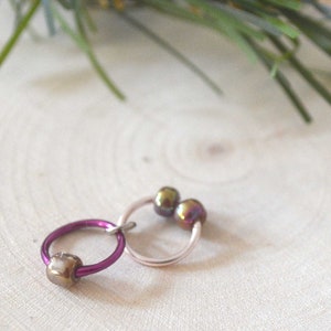Two Row Counter - Magenta/Rose Gold - Snag Free Knitting Row Counter - Small Medium Large Sizes Available