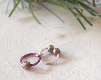 Magenta & Rose Gold Knitting Row Counter - Snag Free
