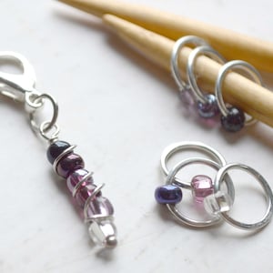 Knitting Stitch Markers - Ombre Collection - Purple - Stitch Markers for Knitters - Multiple Sizes - Made to Order