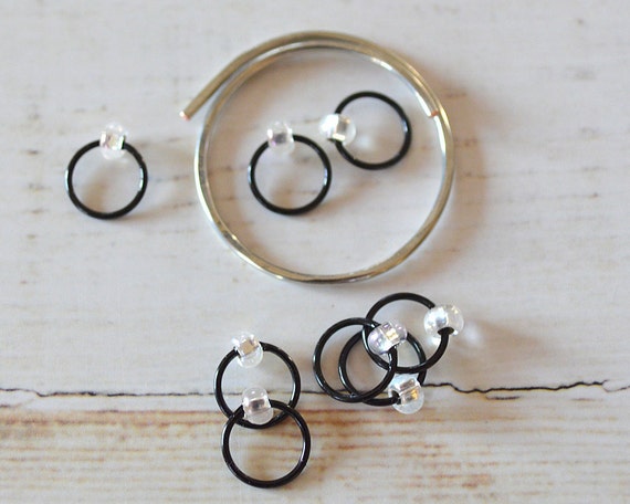 Stitch Markers - Ice Storm - Dangle Free, Snag Free Knitting Stitch Markers - Multiple Sizes Available