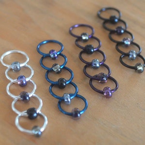 Snag Free Stitch Markers Eternity Dangle Free Snag Free Knitting Stitch Markers Small Medium Large Sizes Available image 6