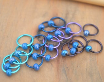 Knitting Stitch Markers - Ethereal - Snag Free and Dangle Free - Snag Free Knitting Stitch Markers - Small Medium Large Sizes Available