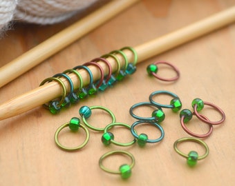 Snag Free Stitch Markers - Pinus Ponderosa - Dangle Free - Snag Free Knitting Stitch Markers - Small Medium Large Sizes Available