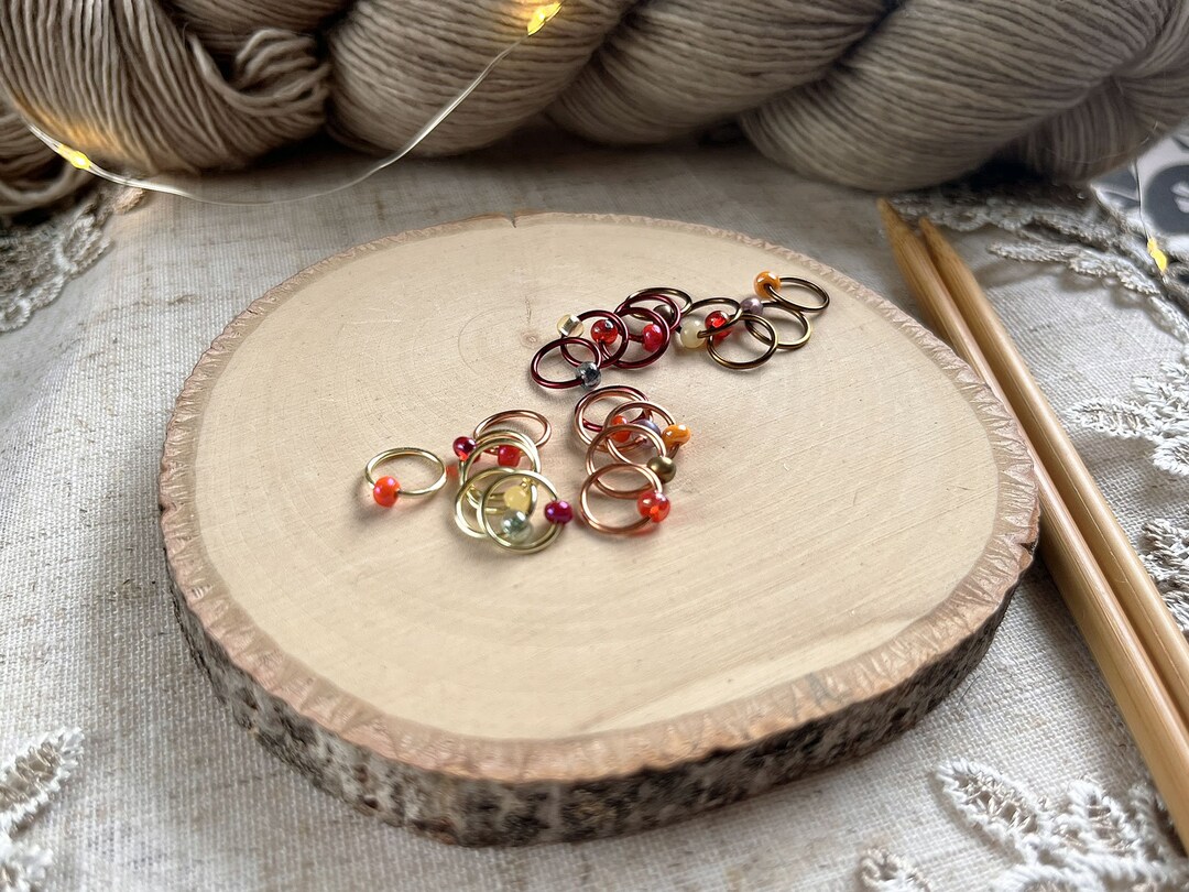 Snag Free Knitting Stitch Markers - Iridescent Glass Beads - Etsy