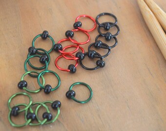 Snag Free Stitch Markers - Wicked - Dangle Free - Snag Free Knitting Stitch Markers - Small Medium Large Sizes Available