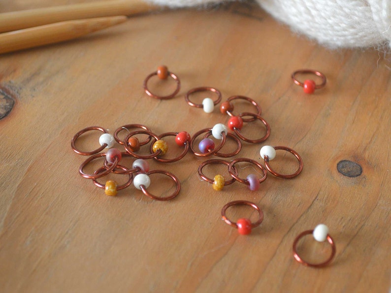 Snag Free Stitch Markers Vicuna Flash Dangle Free Snag Free Knitting Stitch Markers Small Medium Large Sizes Available image 4