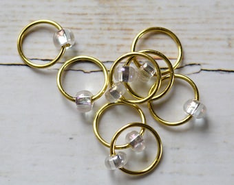 Stitch Markers - Palomino - Bungelen gratis, haken gratis breien steek markers - Meerdere maten beschikbaar