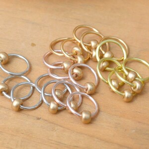 Snag Free Stitch Markers Warm Glow Dangle Free Snag Free Knitting Stitch Markers Small Medium Large Sizes Available image 5