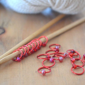 Stitch Markers - Smitten - Snag Free Stitch Markers for Knitting - Multiple Sizes Available