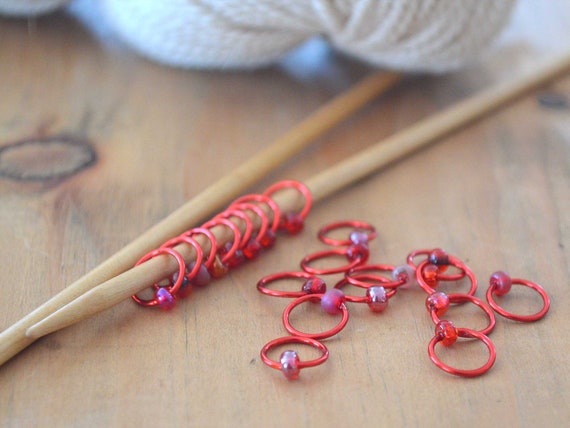 Stitch Markers - Smitten - Snag Free Stitch Markers for Knitting - Multiple Sizes Available