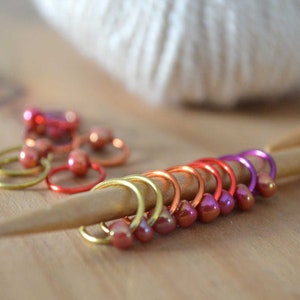 Snag Free Stitch Markers Dawn Dangle Free Snag Free Knitting Stitch Markers Small Medium Large Sizes Available image 3