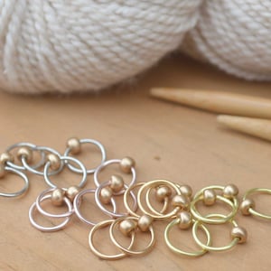 Snag Free Stitch Markers Warm Glow Dangle Free Snag Free Knitting Stitch Markers Small Medium Large Sizes Available image 1