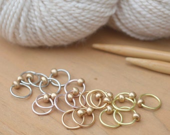 Snag Free Stitch Markers - Warm Glow - Dangle Free - Snag Free Knitting Stitch Markers - Small Medium Large Sizes Available