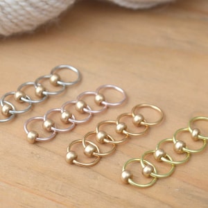 Snag Free Stitch Markers Warm Glow Dangle Free Snag Free Knitting Stitch Markers Small Medium Large Sizes Available image 4