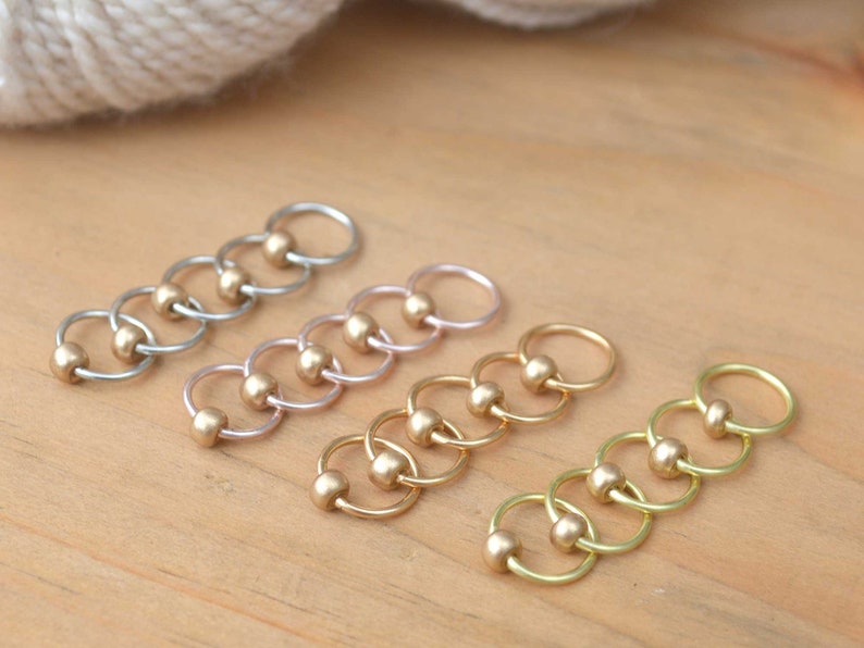 Snag Free Stitch Markers Warm Glow Dangle Free Snag Free Knitting Stitch Markers Small Medium Large Sizes Available image 4