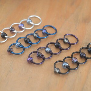 Snag Free Stitch Markers Eternity Dangle Free Snag Free Knitting Stitch Markers Small Medium Large Sizes Available image 4