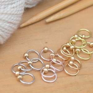 Snag Free Stitch Markers Warm Glow Dangle Free Snag Free Knitting Stitch Markers Small Medium Large Sizes Available image 7