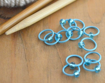 Snag Free Stitch Markers - Powder Blue - Snag Free Knitting Stitch Markers - Multiple Sizes Available