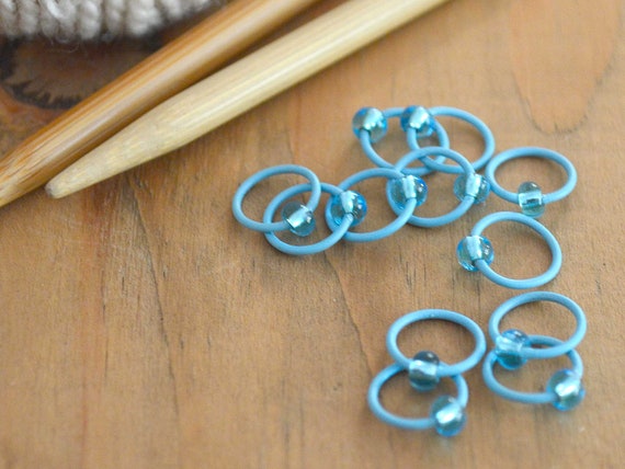 Snag Free Stitch Markers - Powder Blue - Snag Free Knitting Stitch Markers - Multiple Sizes Available