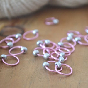 Knitting Stitch Markers - Ballet Slippers - Dangle Free, Snag Free Knitting Stitch Markers - Multiple Sizes Available