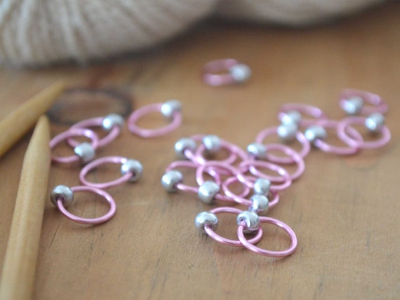 Knitting Stitch Markers - Ballet Slippers - Dangle Free, Snag Free Knitting Stitch Markers - Multiple Sizes Available