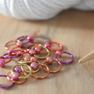 Snag Free Stitch Markers Dawn Dangle Free Snag Free Knitting Stitch Markers Small Medium Large Sizes Available image 1