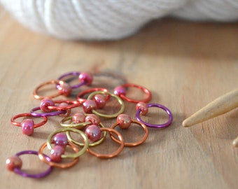 Snag Free Stitch Markers - Dawn - Dangle Free - Snag Free Knitting Stitch Markers - Small Medium Large Sizes Available