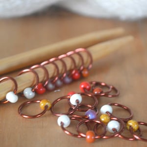 Snag Free Knitting Stitch Markers: Vicuna Flash Beaded Dangle