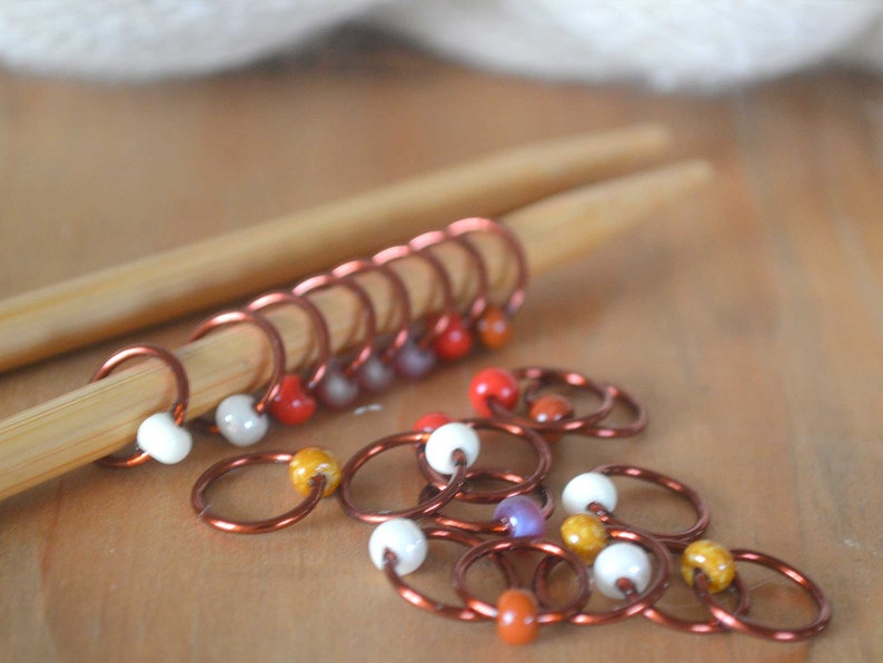 Snag Free Stitch Markers Vicuna Flash Dangle Free Snag Free Knitting Stitch Markers Small Medium Large Sizes Available image 1