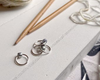 Silver Snag Free Stitch Markers: Raglan Knitting Gift Set