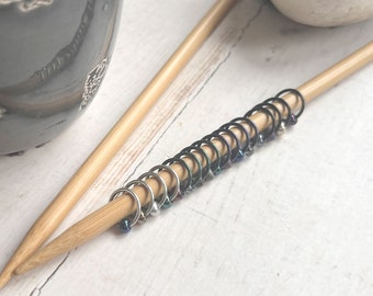 Snag-Free Knitting Stitch Markers: Dark and Stormy Beads