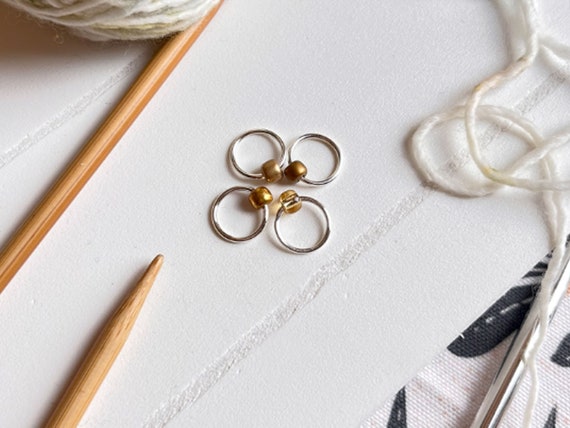 Snag Free Stitch Markers - Mini Set of 4, Shades of Gold