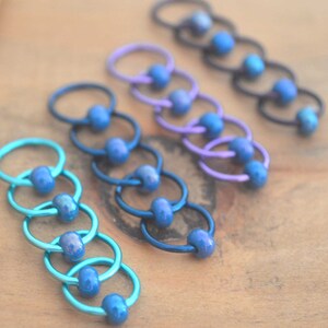 Knitting Stitch Markers Ethereal Snag Free and Dangle Free Snag Free Knitting Stitch Markers Small Medium Large Sizes Available image 4