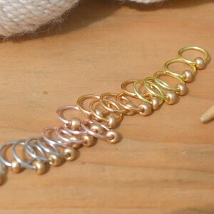 Snag Free Stitch Markers Warm Glow Dangle Free Snag Free Knitting Stitch Markers Small Medium Large Sizes Available image 2