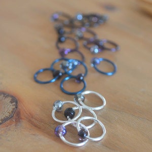 Snag Free Stitch Markers Eternity Dangle Free Snag Free Knitting Stitch Markers Small Medium Large Sizes Available image 7