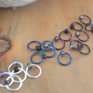 Snag Free Stitch Markers Eternity Dangle Free Snag Free Knitting Stitch Markers Small Medium Large Sizes Available image 3